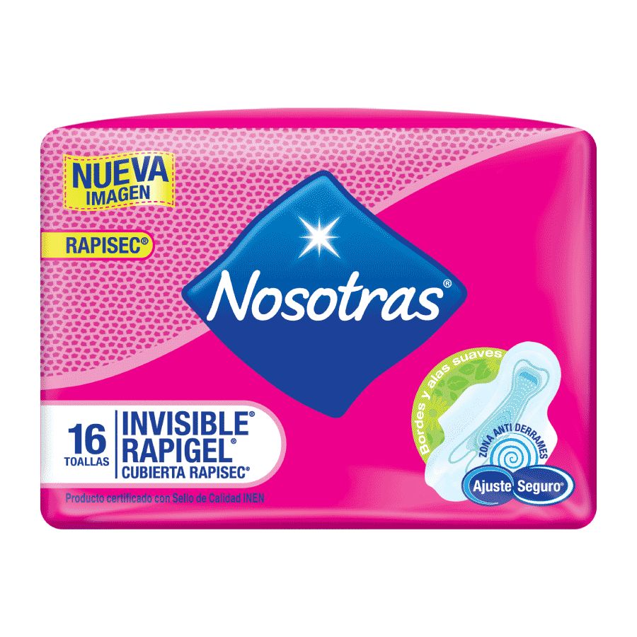  Toalla Sanitaria NOSOTRAS Invisible Rapigel x 16 unds425691