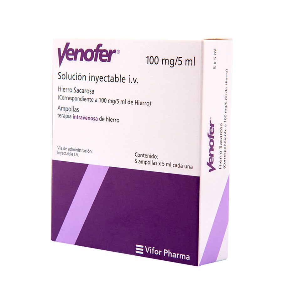 VENOFER 100MG LETERAGO - GRUPO FARMA Solución Inyectable 425741