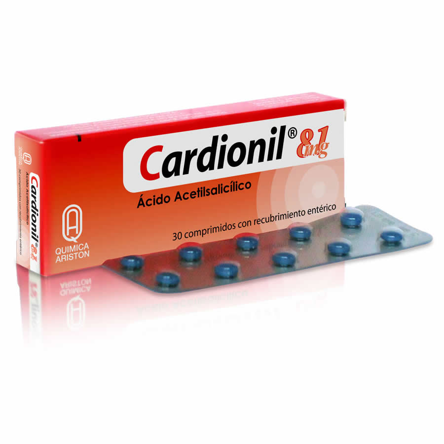 CARDIONIL 81MG ALIANZA QUIMICA ARISTON Comprimido Recubierto 425884