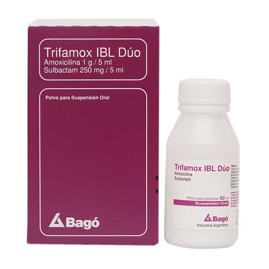 TRIFAMOX 1GR/250MG QUIFATEX DIST BAGO Suspensión Duo425899