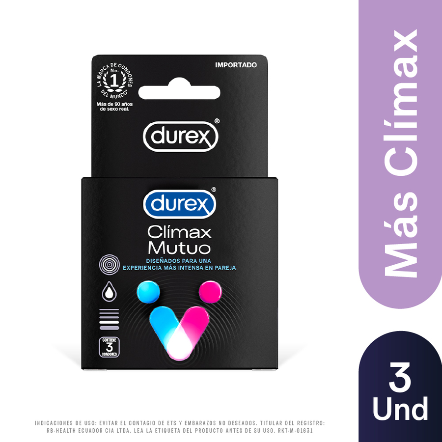  DUREX Condones Climax Mutuo Caja de 3 preservativos426025