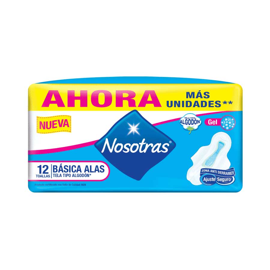  Toalla Sanitaria NOSOTRAS Básica Alas x 12 unds426071