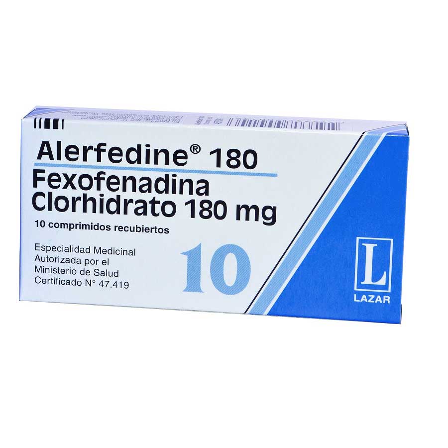 ALERFEDINE 180MG LETERAGO - LAZAR Comprimido Recubierto 426492