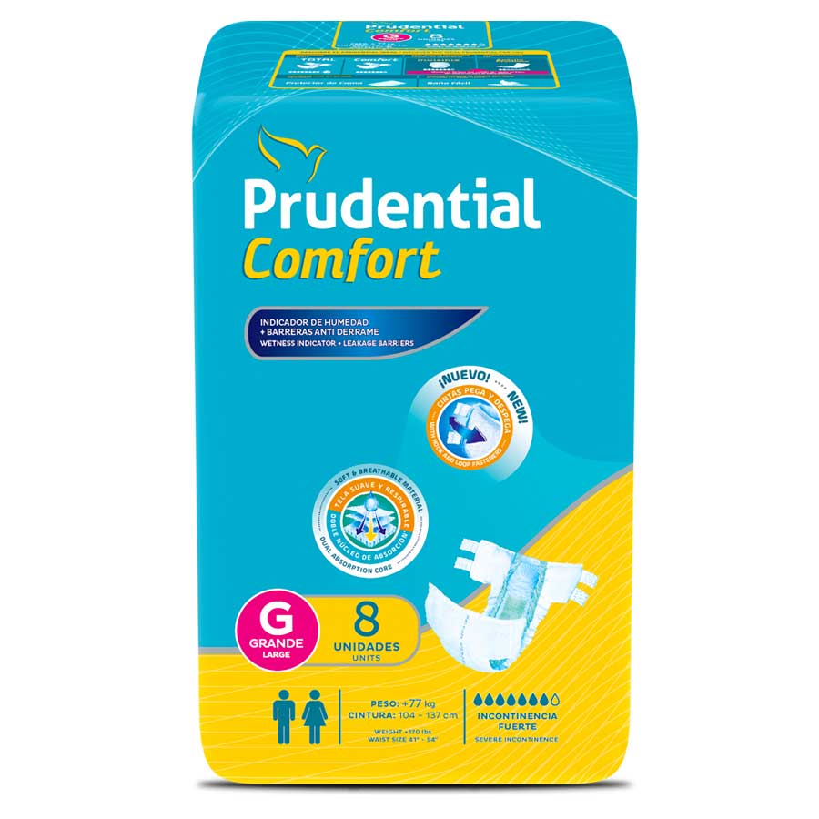  Pañal de Incontinencia PRUDENTIAL Large 8 unidades426500