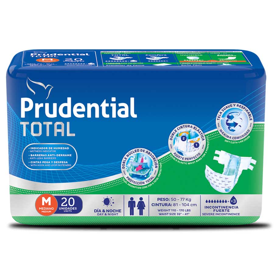  Pañal de Incontinencia PRUDENTIAL Total Medium 20 unidades426503