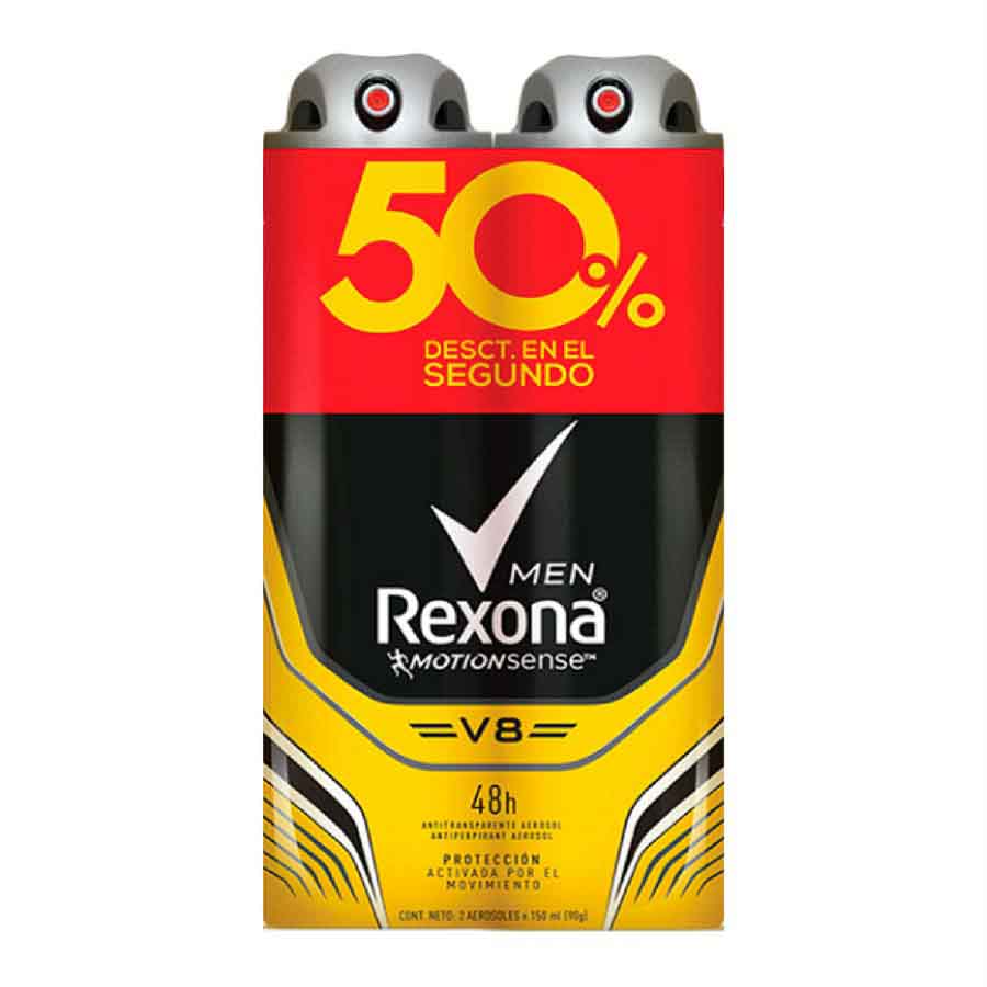  Desodorante REXONA V8 Men Aerosol 150 ml c/u426541