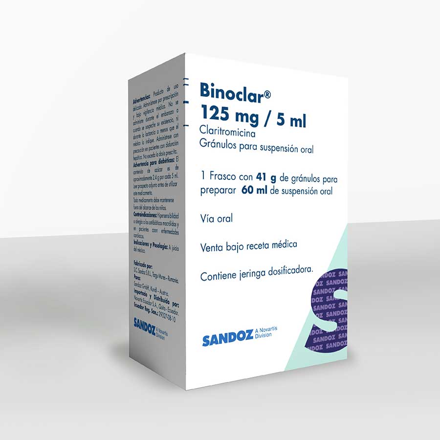 BINOCLAR 125MG/5ML ALIANZA SANDOZ Suspensión 426614