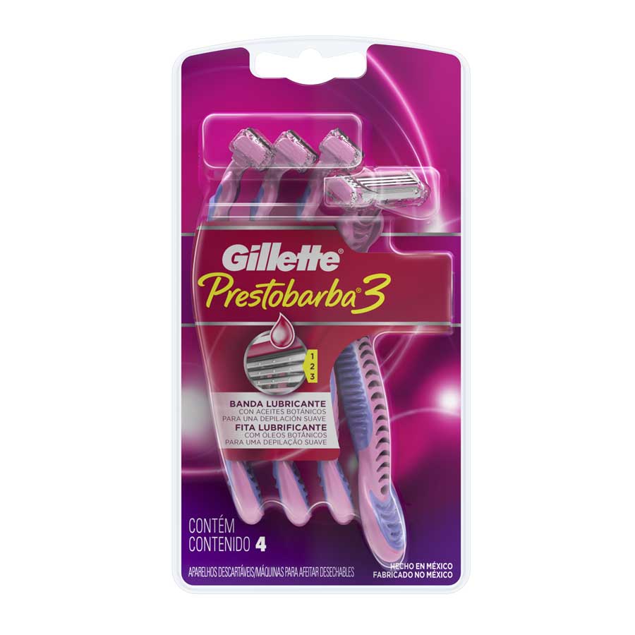  Afeitadora Desechable GILLETTE 3 Mujer Aceites Botánicos 4  unidades426738