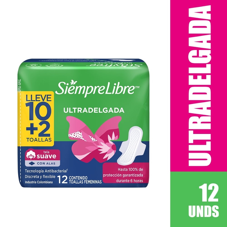  Toalla Sanitaria STAYFREE Ultra delgada con Alas 10 U426755