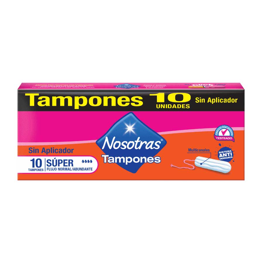  Tampones NOSOTRAS Sin Aplicador Súper x 10 unds427058