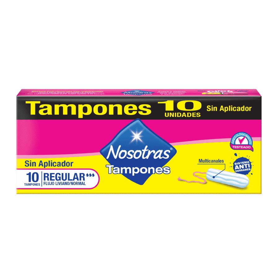  Tampones NOSOTRAS Sin Aplicador Regular x 10 unds427060