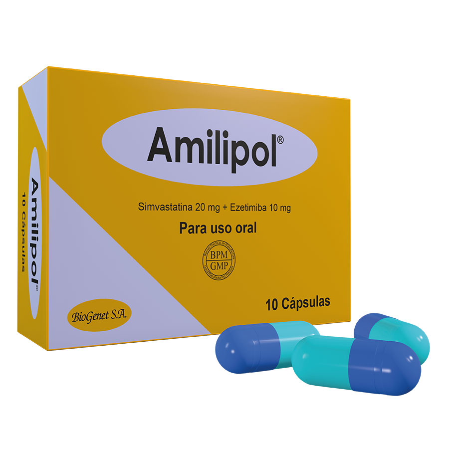 AMILIPOL 10/20MG BIOGENET Cápsulas 427094