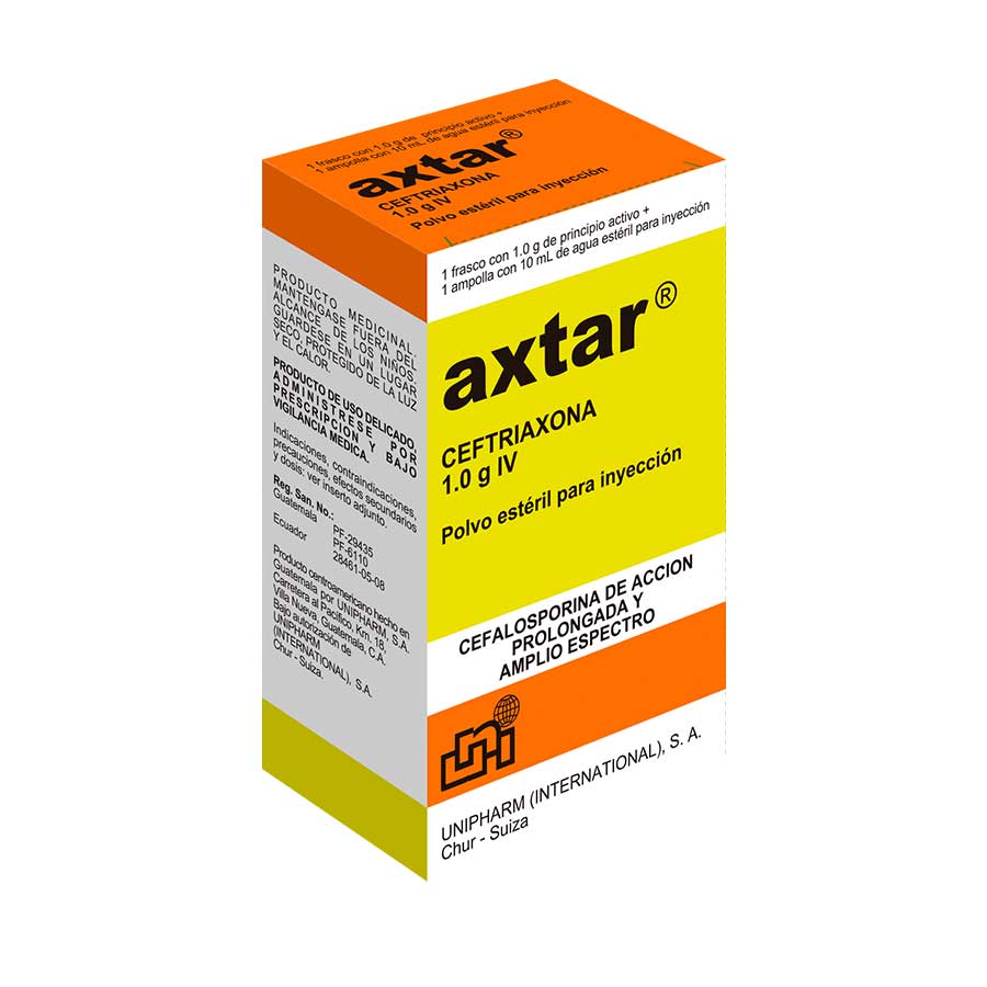 AXTAR 1GR LETERAGO - UNIPHARM Ampolla Inyectable 427310