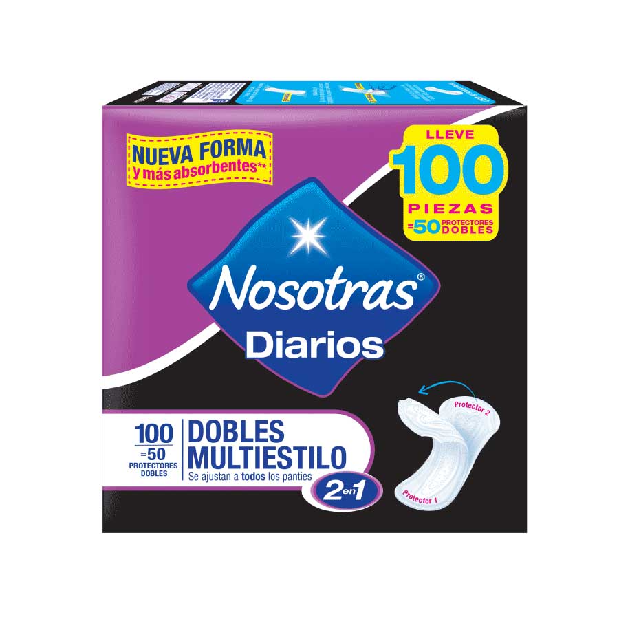  Protectores Diarios NOSOTRAS Doble multiestilo x 50 unds427324