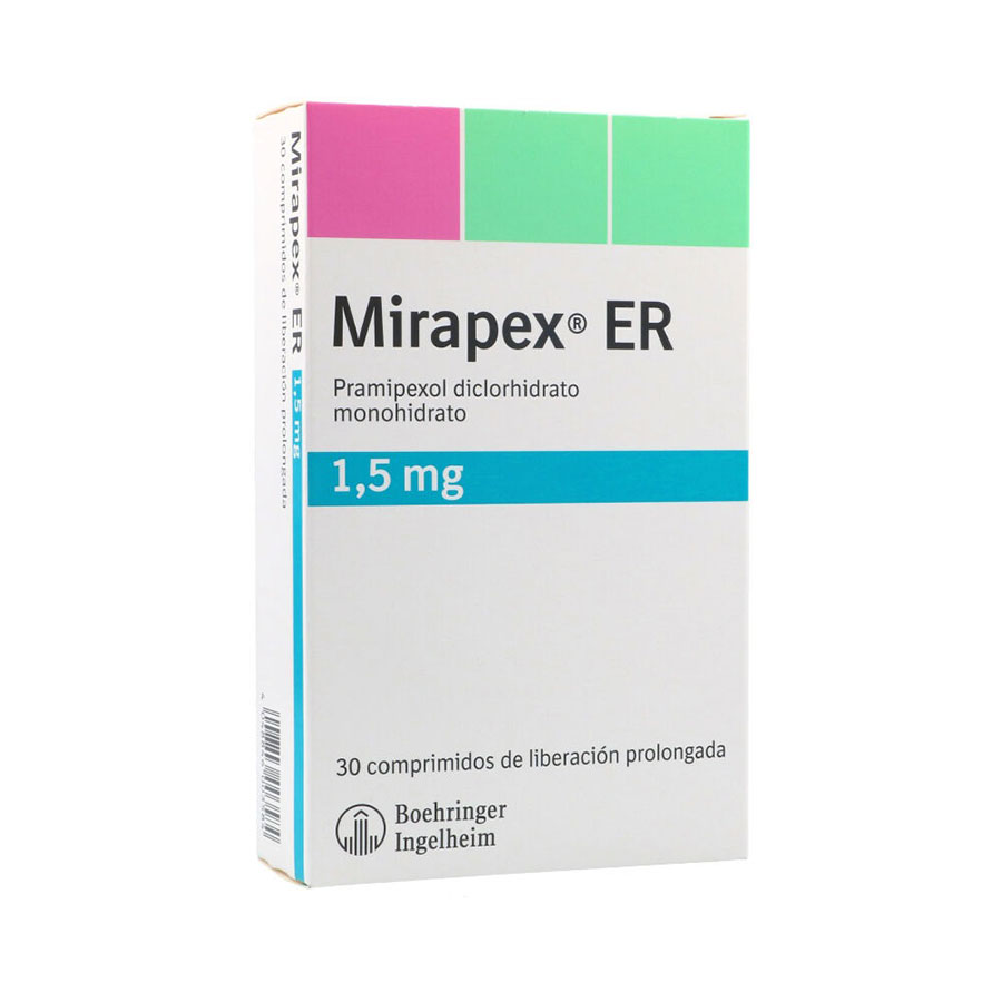 MIRAPEX 1.5MG BOEHRINGER INGELHEIM - FARMA Comprimidos ER427439