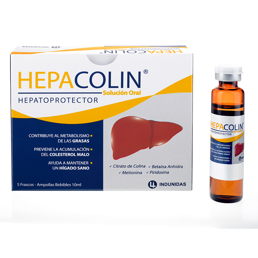  HEPACOLIN 1000 mg x 500 mg x 100 mg x 10 mg Solución Bebible x 5427490