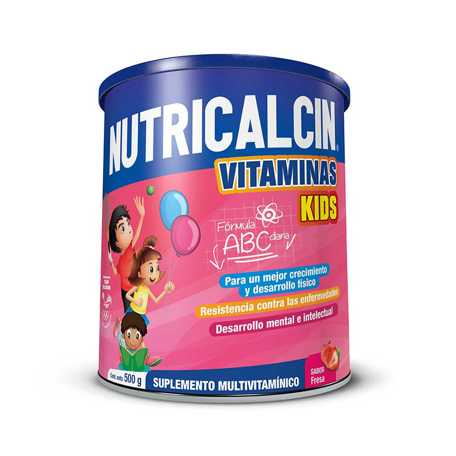  Complemento Nutricional NUTRICALCIN Vitamina Kids Fresa  en Polvo Fresa 500 g427512