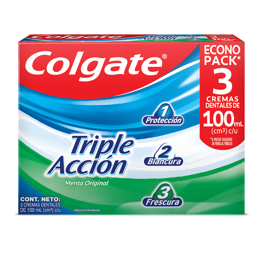  Crema Dental COLGATE Triple Acción 3 x 100 ml427524