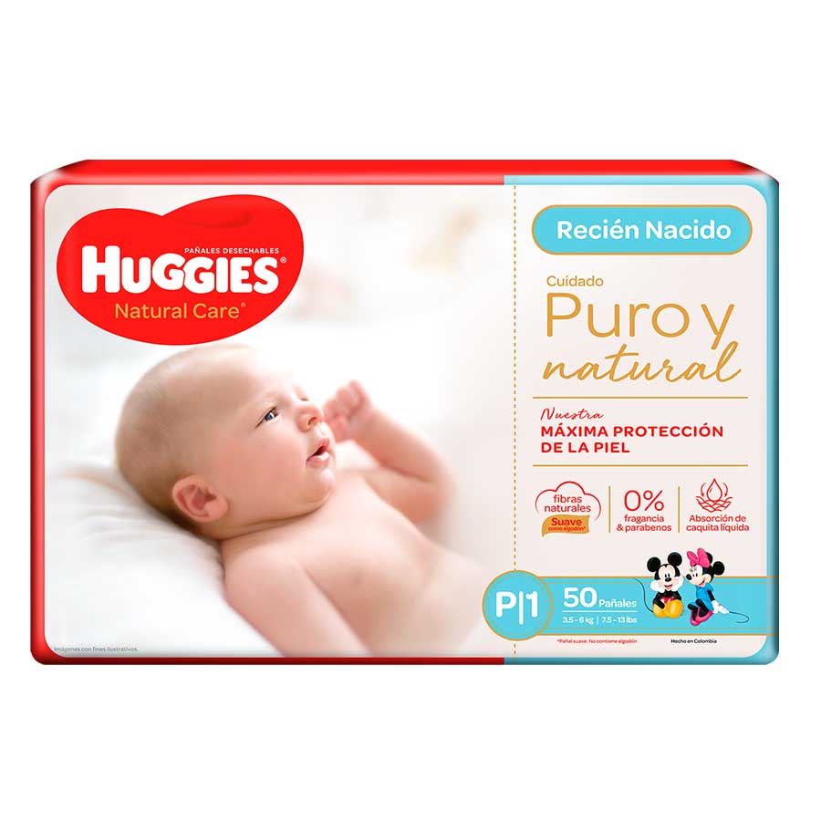  Pañal HUGGIES Primeros 100 días Small 50 unidades427581