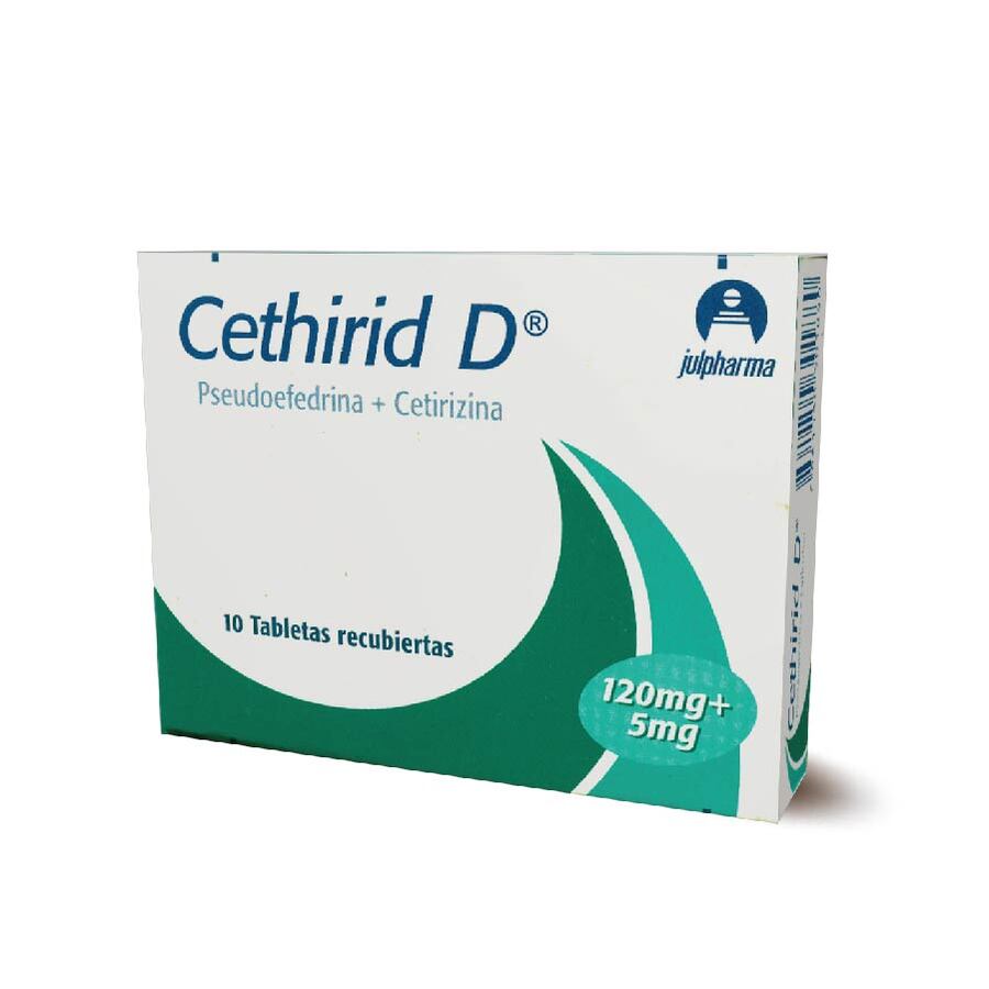 CETHIRID 5/120MG DYVENPRO FARMA ETICOS 1 Tabletas Recubiertas 427854