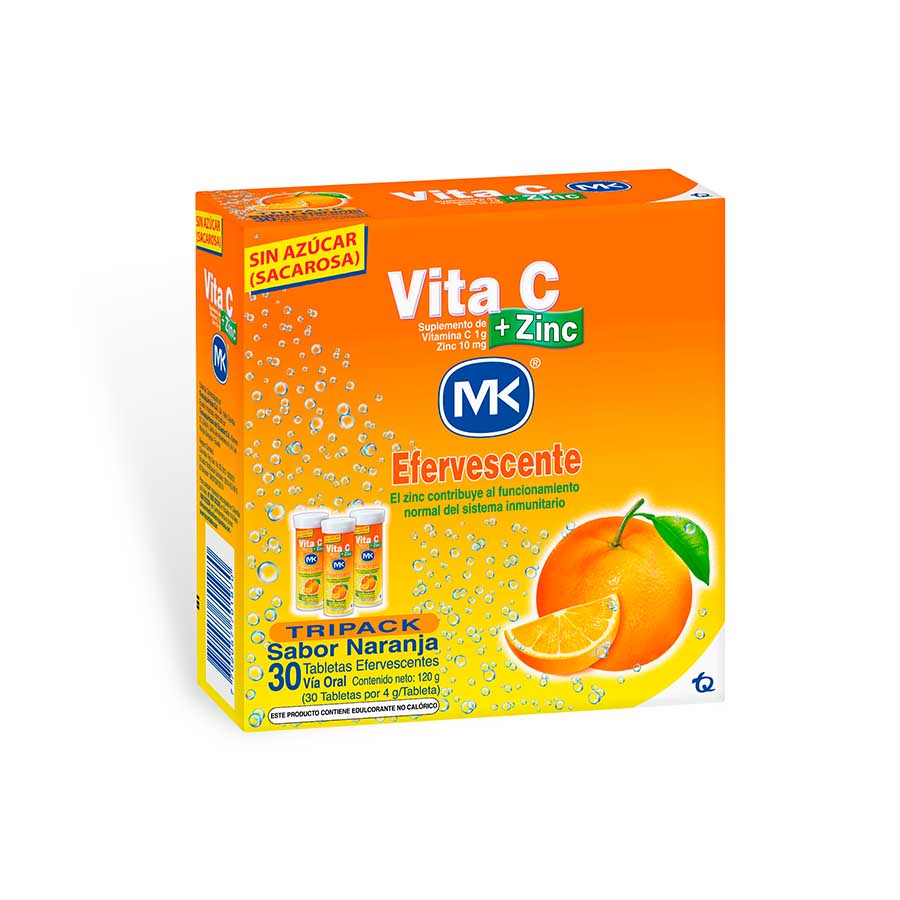  Vitamina C VITA-C Tripack Mandarina 1 g x 10 mg Tableta Efervescente x 30427951