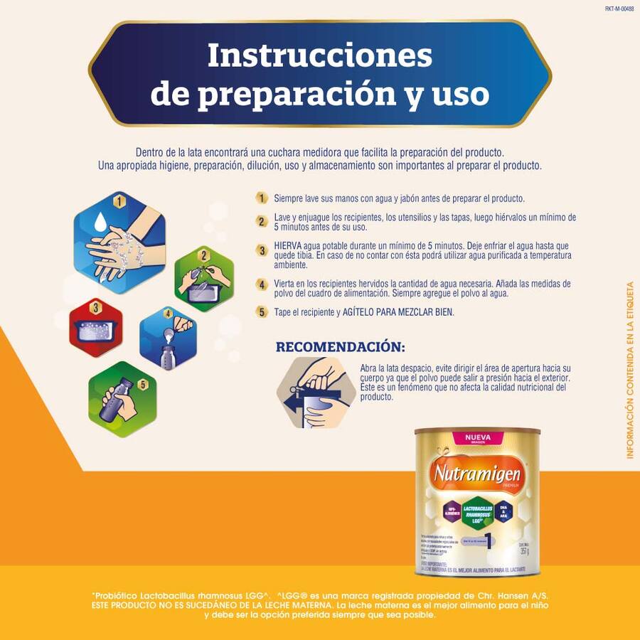  Fórmula Infantil NUTRAMIGEN Fórmula especializada con LGG Lata 357g427999