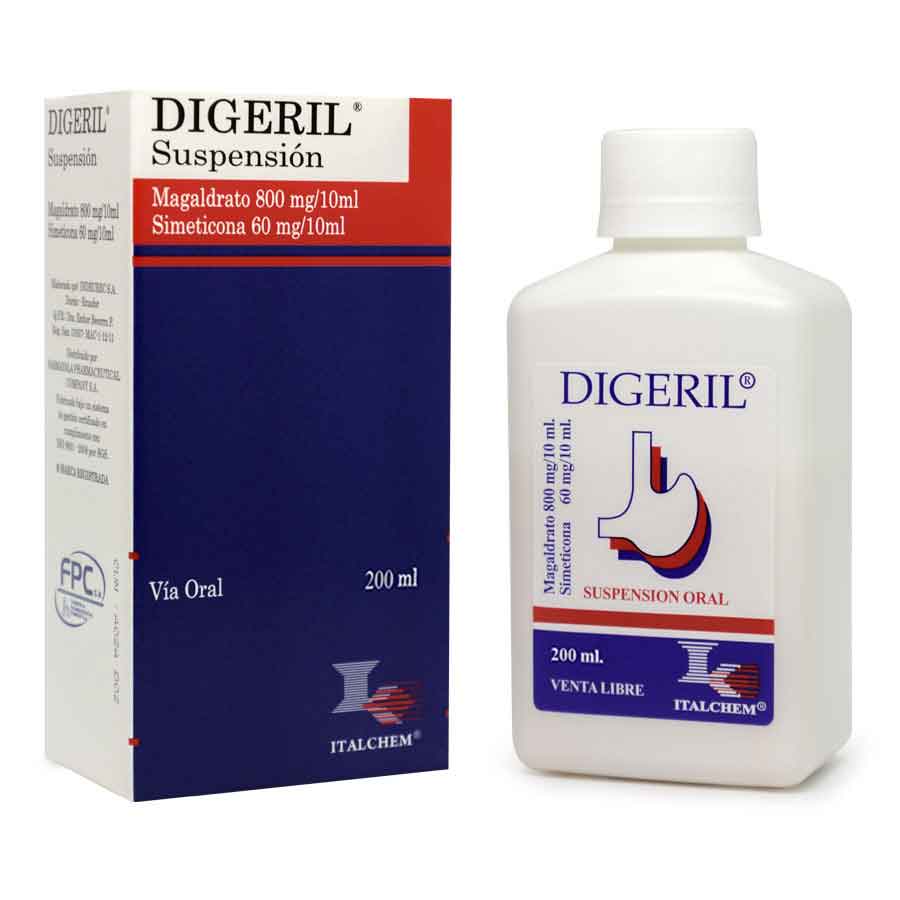  DIGERIL Vainilla 800 mg x 60 mg Suspensión 200 ml428055