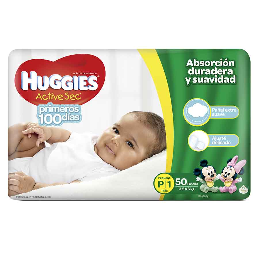  Pañal HUGGIES Active Sec Small 50 unidades428079