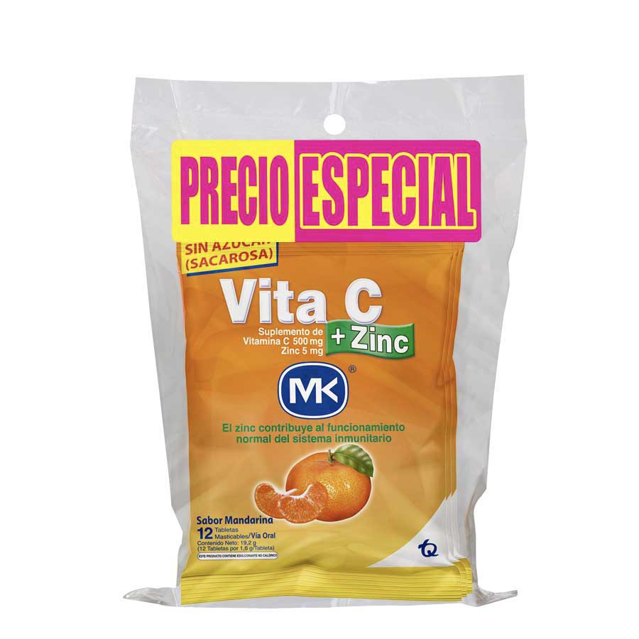  Vitamina C VITA-C Mandarina 500 mg x 5mg Tableta Masticable x 4428163