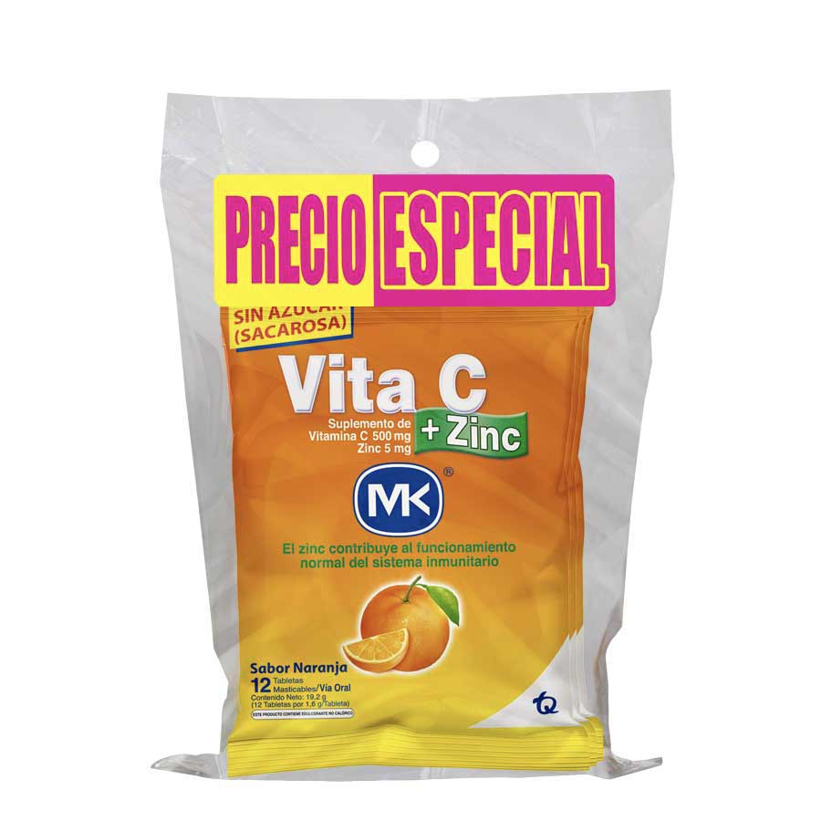  Vitamina C VITA-C Naranja 500 mg x 5 mg Tableta Masticable x 4428165