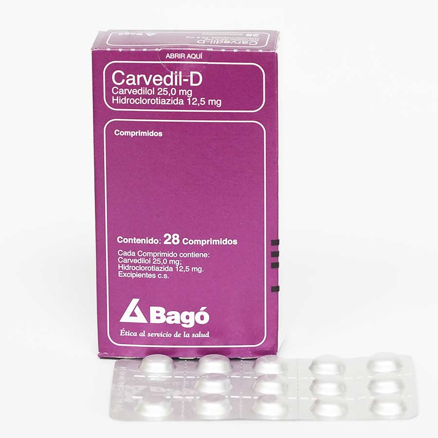 CARVEDIL 25/12.5MG QUIFATEX DIST BAGO Comprimidos 428170