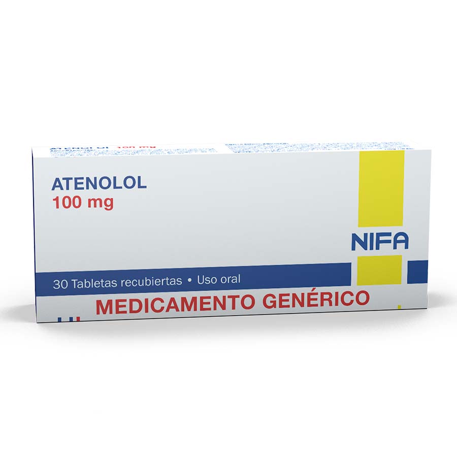 ATENOLOL 100MG GARCOS - NIFA GENERICOS Tabletas Recubiertas 428198