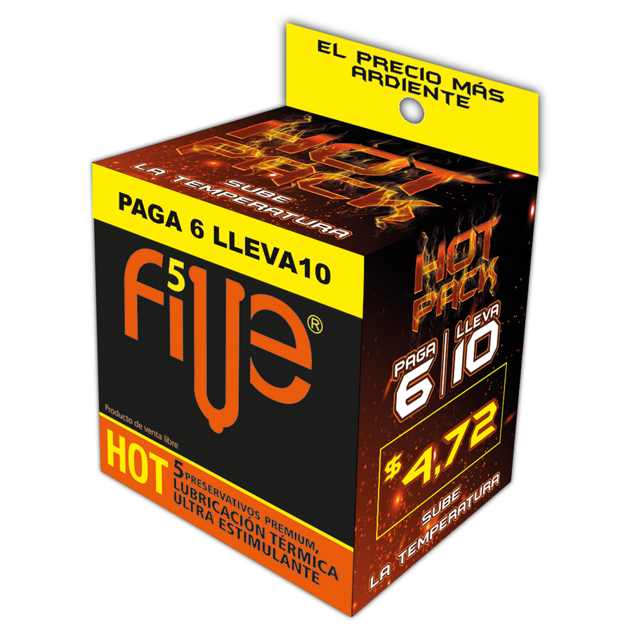  Preservativo FIVE Hot Pack Plus 10 unidades428211