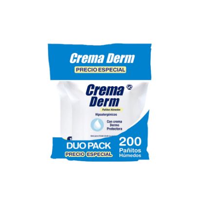  Pañitos Húmedos CREMA DERM 100 uds + 2do a mitad de precio428448