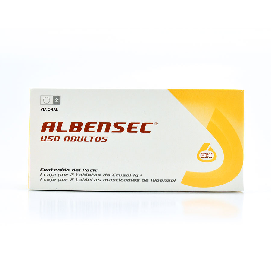 ALBENSEC 200MG/1GR ECU Tabletas Masticables 428505