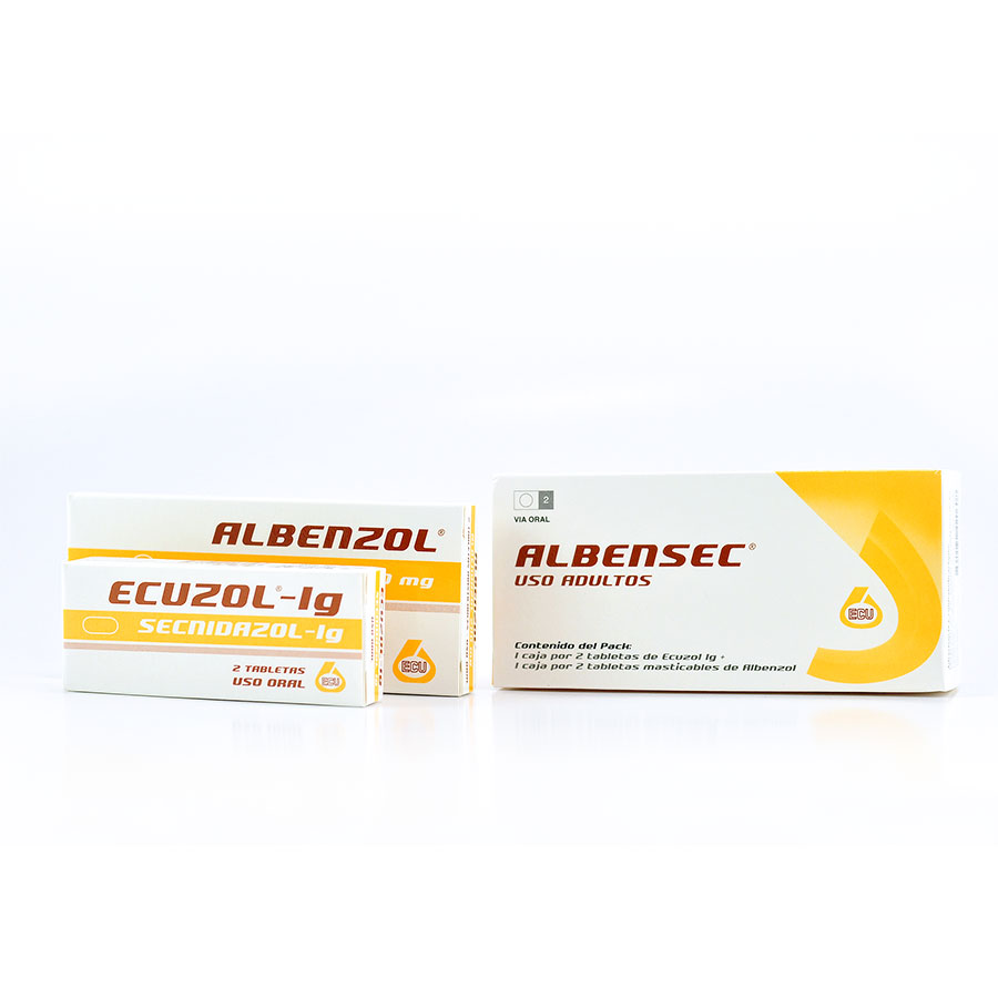 ALBENSEC 200MG/1GR ECU Tabletas Masticables 428505