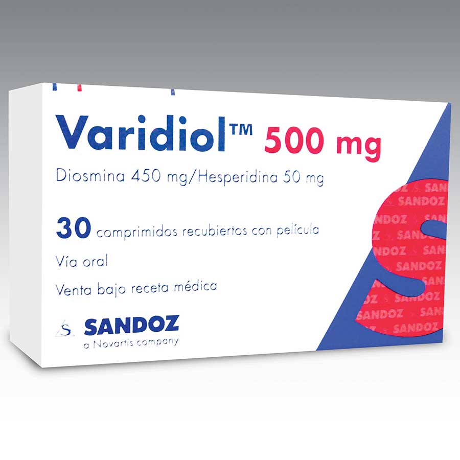 VARIDIOL 500MG ALIANZA SANDOZ Comprimido Recubierto 428560