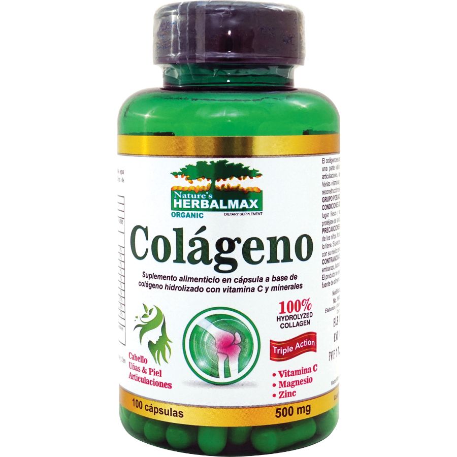  HERBALMAX COLLAGEN CAPSULAS 500 mg ENVASE X 100 |Línea de Producto: Naturales x 100428691