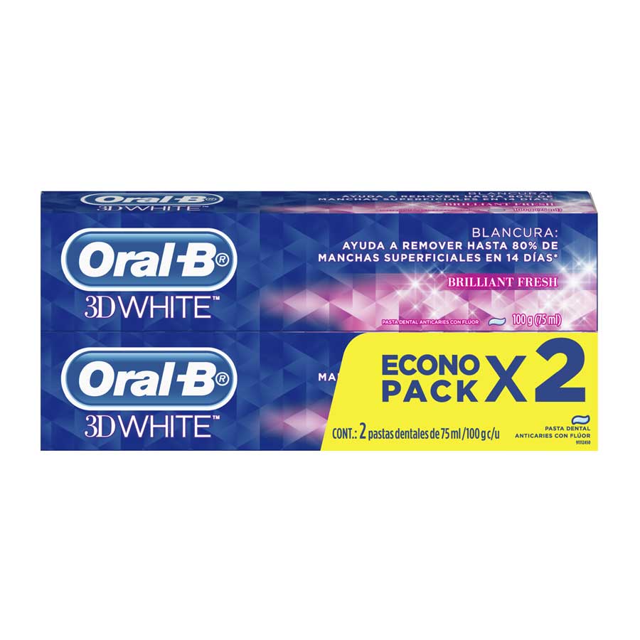  Crema Dental ORAL-B 3D White Brilliant Fresh Pack 75 ml x 2428796