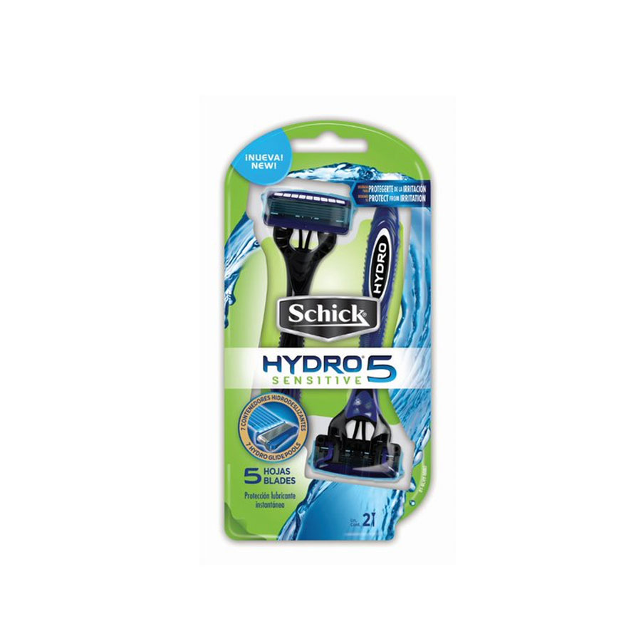  Afeitadora Desechable SCHICK Hydro 5 Piel Sensible 2 unidades428831