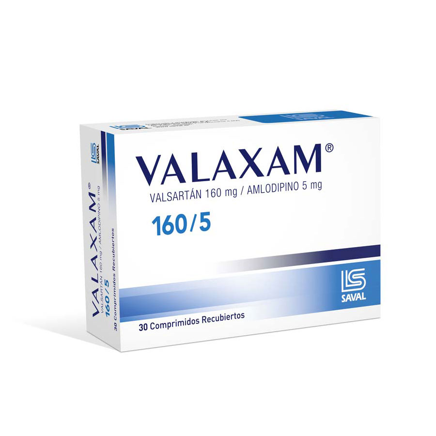 VALAXAM 160/5MG ECUAQUIMICA - SAVAL Comprimido Recubierto 428855