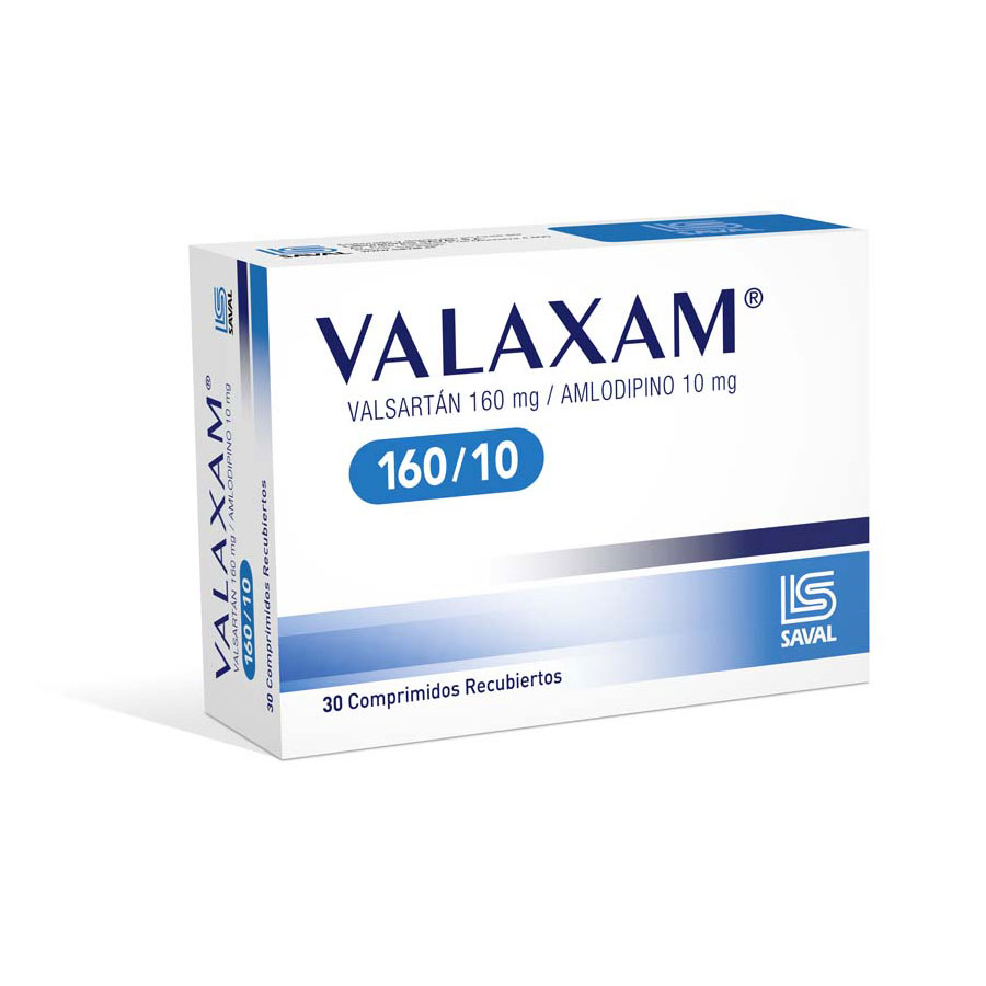 VALAXAM 160/10MG ECUAQUIMICA - SAVAL Comprimido Recubierto 428856