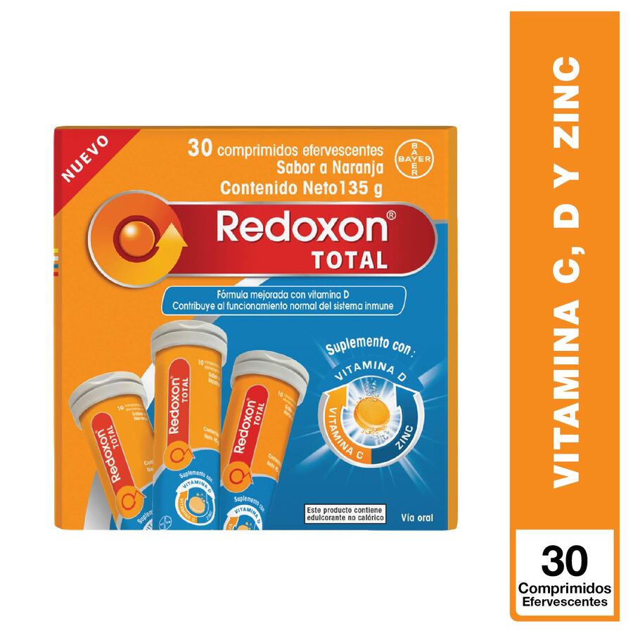  REDOXON Total 1000 mg, 400 UI, 10 mg x 30 comprimidos efervescentes428865