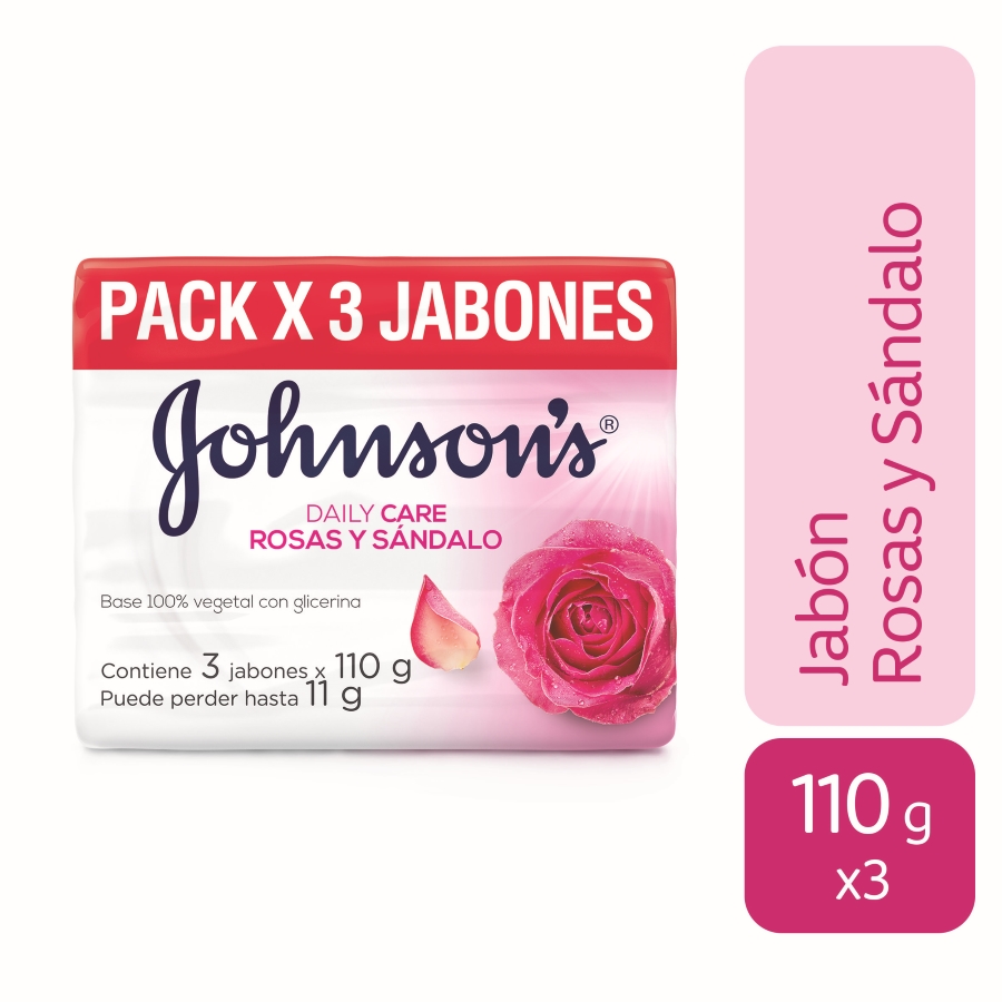  Jabón JOHNSON&JOHNSON Daily Care Rosas & Sándalo 330 gr428931