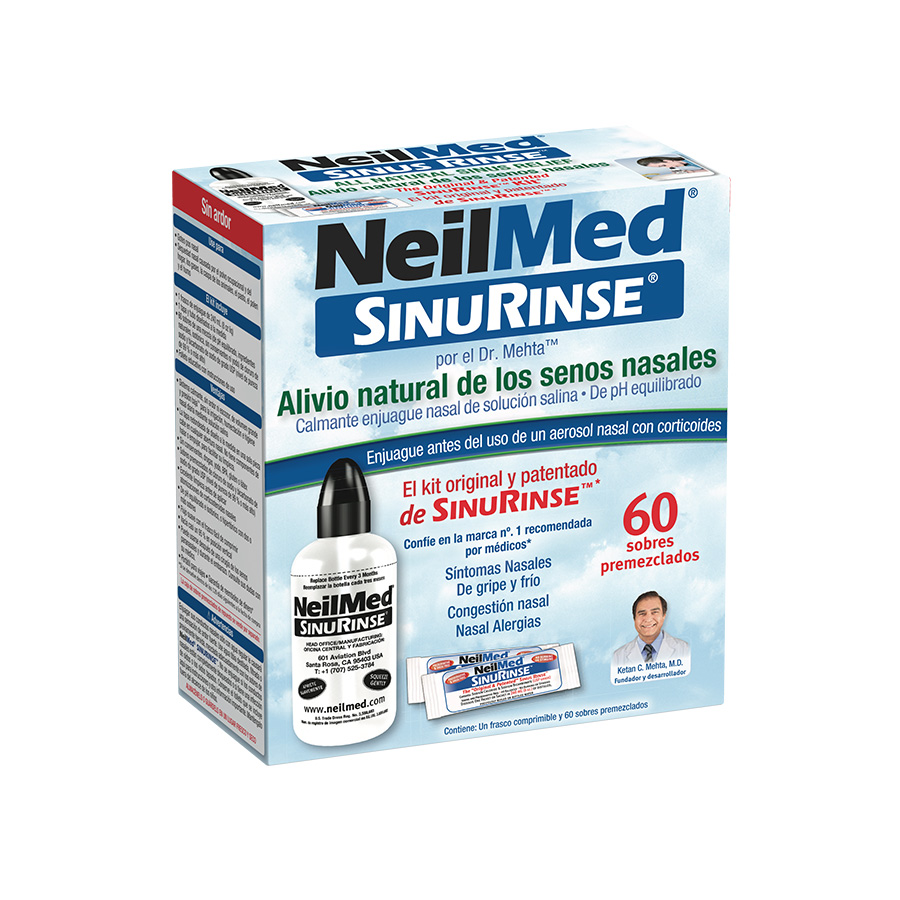  Solución Salina NEILMED SINUS RINSE en Polvo 60 sobres429011