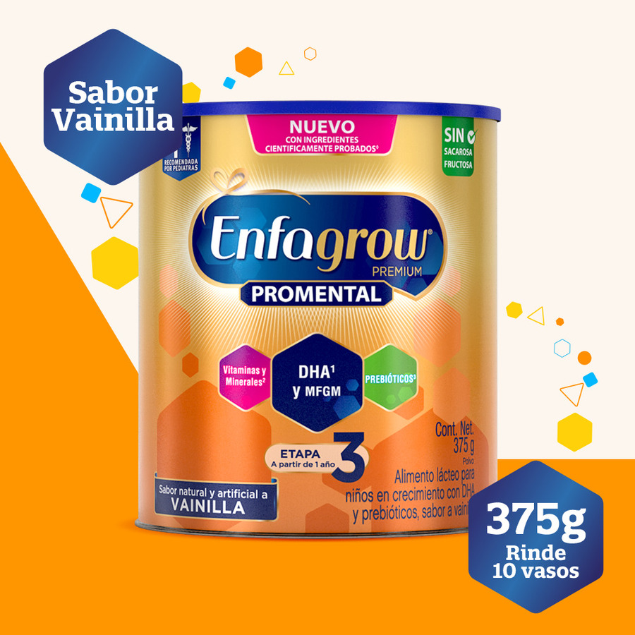 Formula de crecimiento enfagrow premium etapa 3- sabor natural lata de 375g 453693