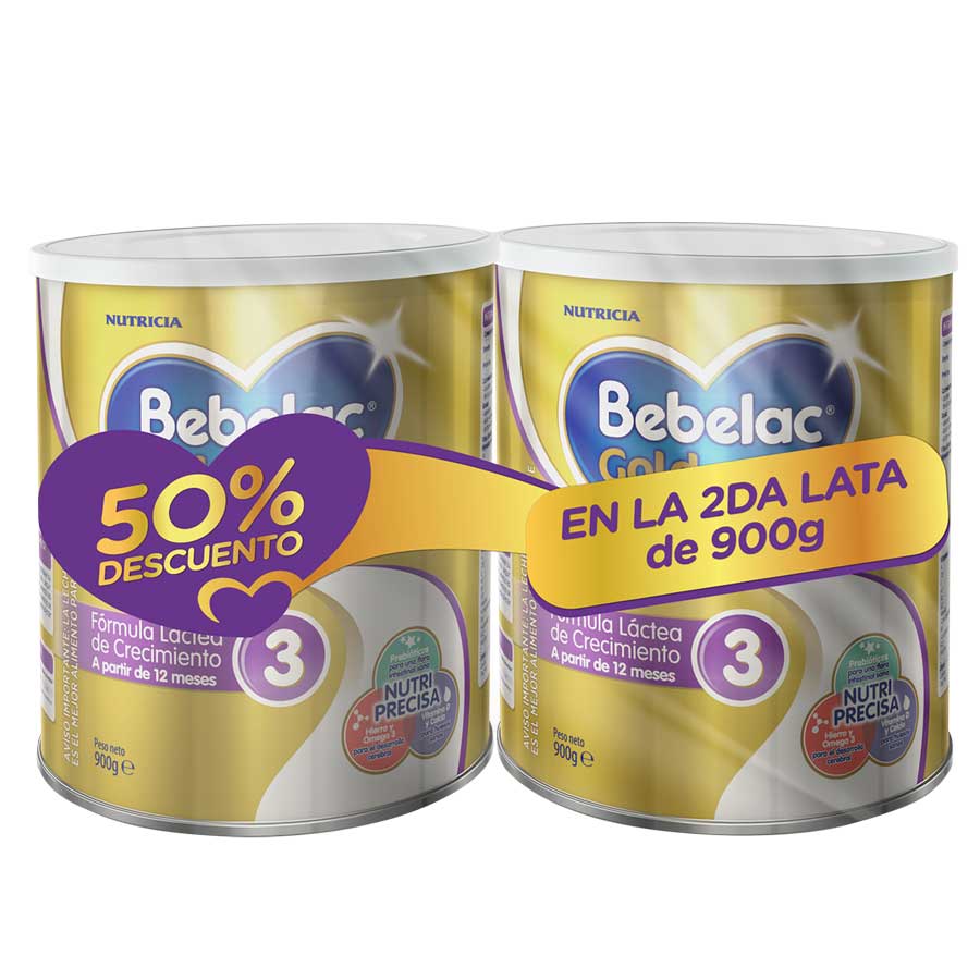 Fórmula infantil bebelac gold 3 900 g x 2 453710