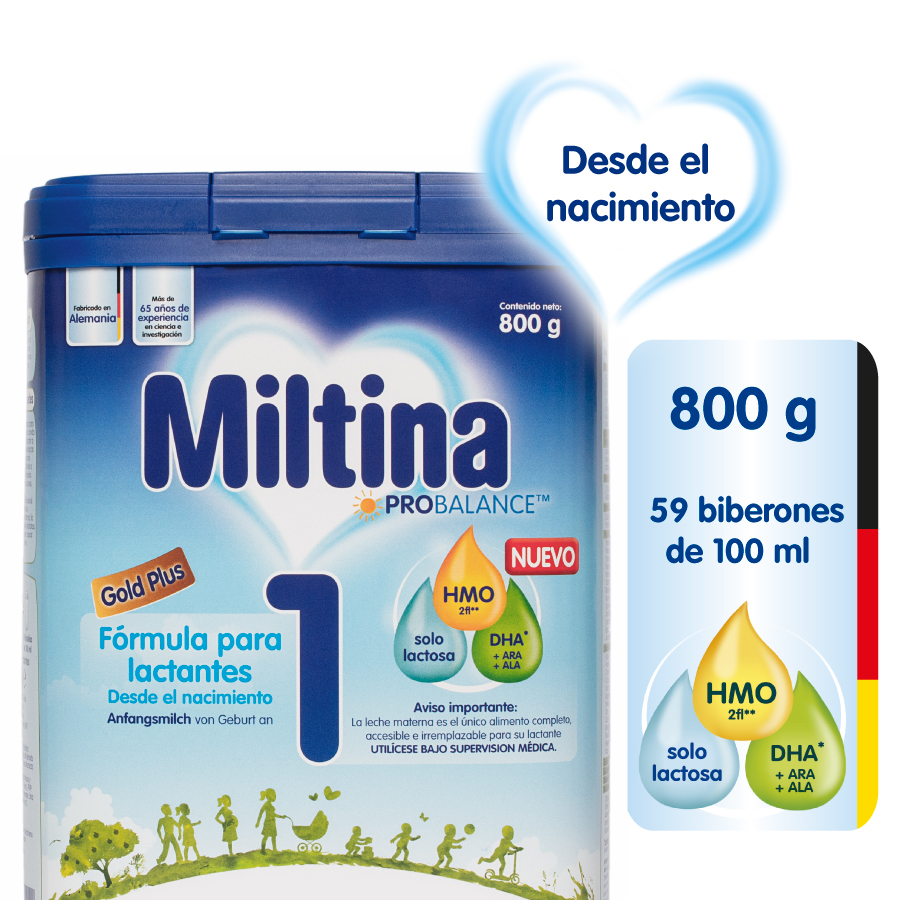 Fórmula infantil miltina 1 gold plus  800 gr 456433