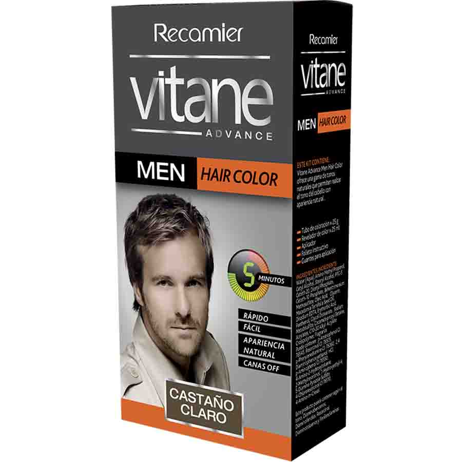 Tinte vitane men hair color castaño claro 50 g 456950