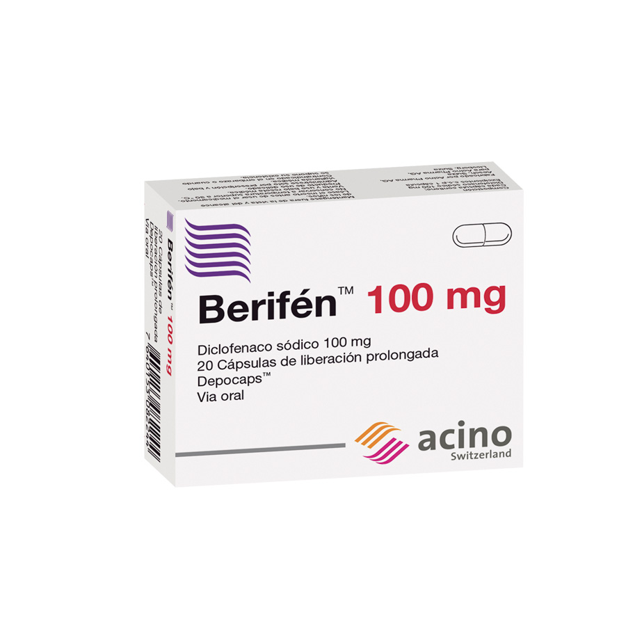 Berifen 100mg acino pharma cápsulas retard 457075